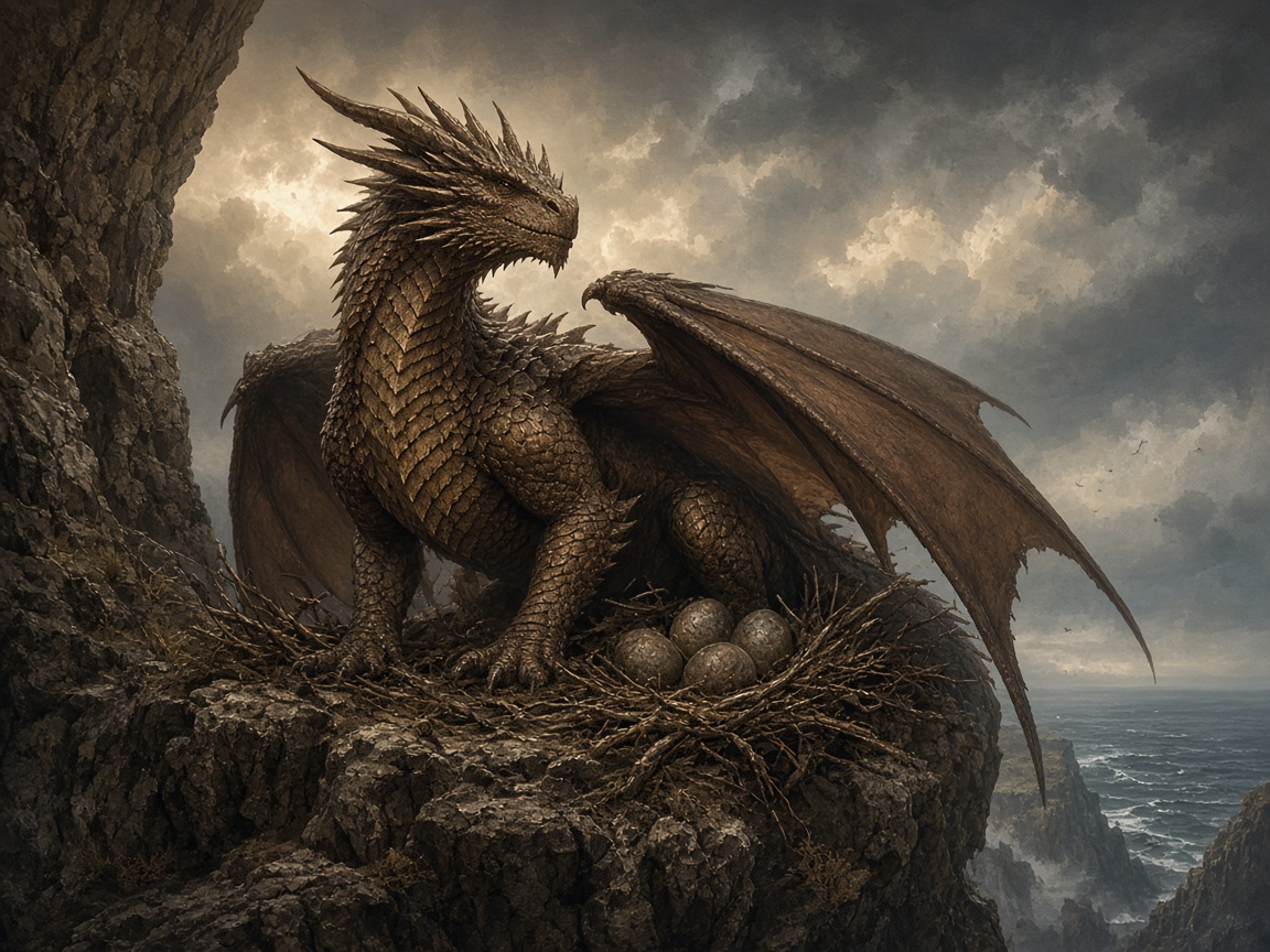 Fan concept of a Dragonkind brown dragon