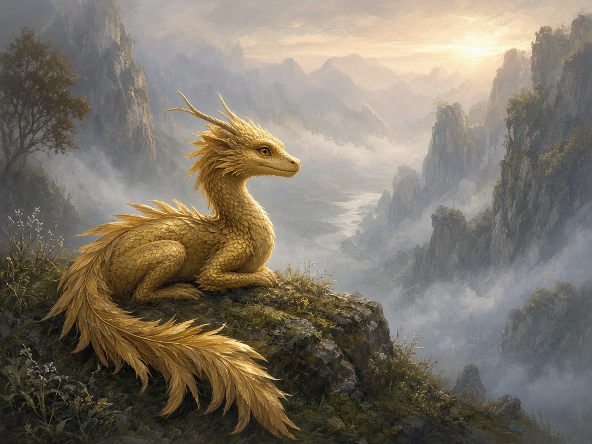 Fan concept of a gold dragon